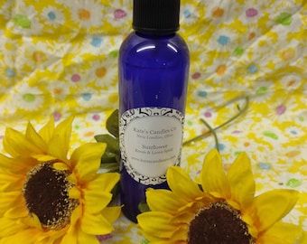 Sunflower Room Spray, Floral Linen Spray, Fresh Home Fragrance, Long Lasting Fabric Spray, Clean Scent, Spring Summer Home Scent