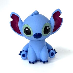 Blaue Alien Clicker Figur - Handbemaltes 3D Gedrucktes Schreibtisch Fidget