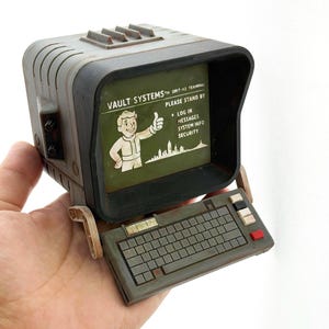 Wasteland Terminal Replica – Fallout Inspired Retro Gamer Prop Display