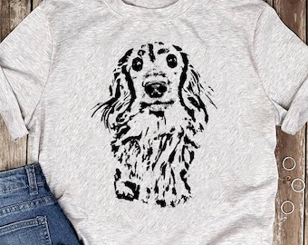 Dachshund Cute Long Hair Wiener Dog Lover Doxie Mom Dad, Dachshund, Funny Dachshund Owner, Dachshund Mama, Doxie Lover Shirt, Dachshund Gift
