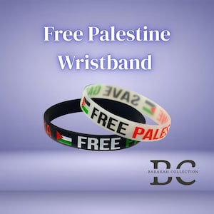 Free Palestine Glow in the Dark Silicone Wristband Bracelet