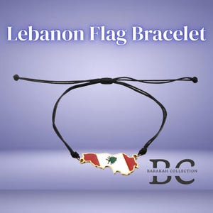 Pulsera con la bandera del Líbano para hombre y mujer