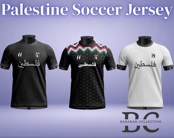 Maglietta da calcio palestinese con stampa bandiera 3D, t-shirt a maniche corte con scollo a V, maglietta estiva casual da uomo, stile pro-Palestina