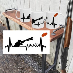 PULL Shotgun Pulse Ceramic Mug | Perfect Gift for Hunters, Shooting Enthusiasts, Birthday, Father&#39;s Day, Coffee Lover