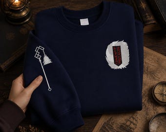 Monoco Badge Expedition 33 bestickter Sweatshirt-Hoodie, Geschenk für RPG-Fans