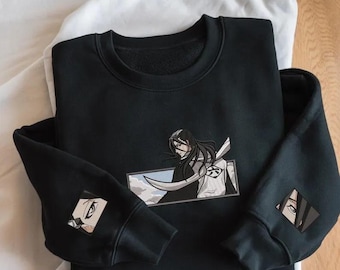 Sweat brodé Anime Shinigami Battle, sweat à capuche esprit japonais pour les amateurs de mangas