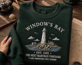Widow’s Bay bestickter Kapuzenpullover, Geschenk für Fans von Horrorfilmen an der Küste von Massachusetts