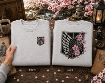 Attack on Titan Wings of Freedom bestickter Sweatshirt-Hoodie, Sakura Anime-Geschenk