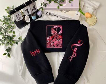 Embroidered Anime Sweatshirt – Knight of Destruction, Gamer Gift