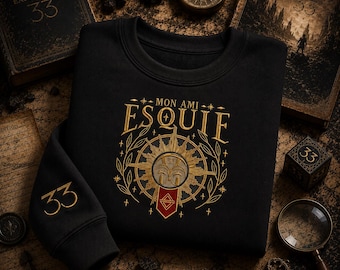 Esquie Expedition 33 bestickter Sweatshirt-Hoodie, Geschenk für Clair Obscur-Fans
