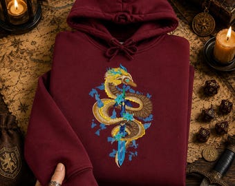 Zelda Lichtdrachen-Sweatshirt-Hoodie mit Stickerei, Geschenkidee zu „Tränen des Königreichs“