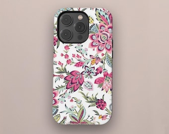 Coque de portable fleurie, coque de portable fantaisie, coque d'iPhone rose coquette, iPhone 17 16 15 14 13 Pro Max, Samsung Galaxy S25 S24 S23 S22 Ultra