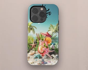 Summer Vibes Handyhülle, Handyhülle, iPhone 17 16 15 14 13 12 Pro Max X XS, Samsung Galaxy S25 S24 S23 S22 Ultra