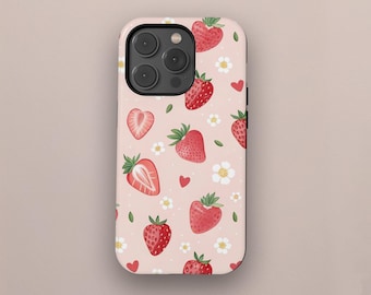 Kawaii Strawberry Phone Case: Colorful Fruit Pattern