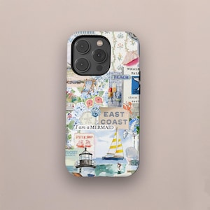 East Coast Collage Phone Case Cute Coastal Coquette Aesthetic Summer Cases iPhone 16 15 14 13 12 11 Pro Max, Samsung Galaxy S25 S24 S23 S22