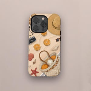 East Coast Collage Phone Case, Beachy Tropical Phone Case, Coastal Coquette Aesthetic Summer Cases iPhone 16 15 14 13 12 11, Samsung S25 S24