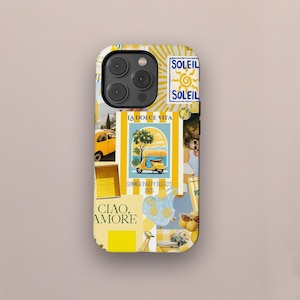 Coquette Italian Summer Collage Phone Case: Coastal Italy Design