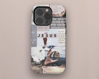 Christian Bible Verse Collage Phone Case: Jesus Quotes