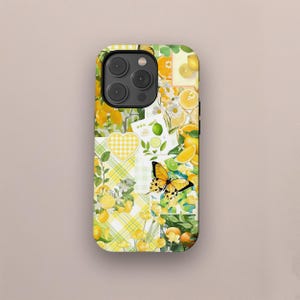 Lemonade Gingham Phone Case: Italian Summer Cottagecore Vibes