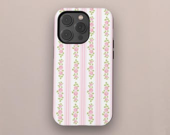 Coques de portable fleurs mignonnes, coque de portable fleurs roses, coque de portable fleurs roses pour iPhone 16 15 14 13 12 Pro Max, Samsung Galaxy S25 S24 S23 Ultra