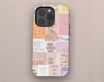 Christian Phone Case: Victorian Coquette Bible Verse Design