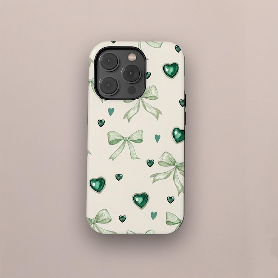 Coquette Bow Tough Phone Case: Preppy Loveshackfancy Style