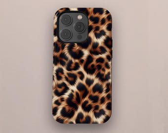 Funda para teléfono con estampado de leopardo y guepardo, estilo retro, vintage, para iPhone 16, 15, 14, 13, 12 Pro Max y Samsung Galaxy S25, S24, S23 y S22 Ultra
