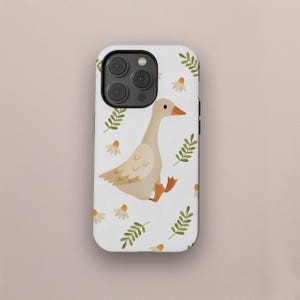 Coque de portable Funny Goose, cadeau tendance Silly Goose meme, coque avec humour animal mignon, iPhone 16 15 14 13 12 Pro Max, Samsung Galaxy S25 S24 S23 S22