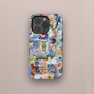Retro Summer Hipster Collage Phone Case, Trendy That Girl Aesthetic, Vintage City Girl Case for iPhone 16 15 14 13 12 Pro Max, Samsung S25