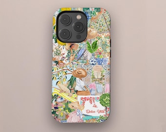 Coquette Italienische Sommer Collage Handyhülle, Küsten Europäische Handyhülle, iPhone 17 16 15 14 13 Pro Max, Samsung Galaxy S25 S24 S23 S22 Ultra
