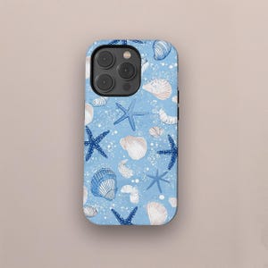 Seashell-telefoonhoesje Oceaan mobiele telefoonhoesje Esthetische zomer telefoonhoesje iPhone 16 15 14 13 12 11 Pro, Samsung S25 S24 Beach Lovers-telefoonhoesje
