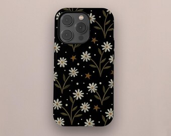 Daisy Floral Phone Case: Minimalist Flower Branch Pattern