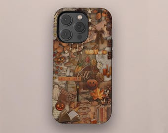 Custodia per telefono con zucca del Ringraziamento, floreale vintage, zucche autunnali, amante della zucca per iPhone 17 16 15 14 13 12 11 Pro Max, Samsung S25 S24 Ultra