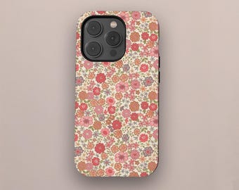 Estetiskt mobilskal med vilda blommor, blommigt flickigt mobilskal, skal med krossade blommor för iPhone 16 15 14 13 12 11 Pro Max, Samsung S25 S24 S23 S22