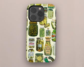 Etui na telefon z ogórkami kiszonymi, etui na telefon z kolażem ogórków kiszonych, zielone, do iPhone'a 16 15 14 13 12 11 Pro Max, Samsunga Galaxy S25 S24 S23 S22 Ultra