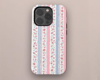 Love Shack Fancy Floral Phone Case, Coquette Girly Phone Cover fit for iPhone 17 16 15 14 13 12 11 Pro Max, Samsung Galaxy S25 S24 S23 Ultra