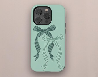 Funda con lazo coqueta, fundas de teléfono con estética femenina, lindas y modernas, para iPhone 16, 15, 14, 13, 12 y 11 Pro Max, Samsung Galaxy S25, S24, S23 y S22 Ultra
