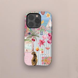 Tropical Collage Phone Case: Beachy Surfer Style Cover