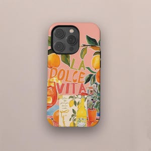 Coquette La Dolce Vita Phone Cases, Italian Summer Aperol Spritz Aesthetic, iPhone 16 15 14 13 12 11 Pro Max, Samsung Galaxy S25 S24 S23 S22
