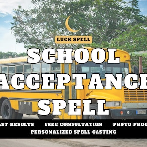 School Acceptance Spell, College & University Admission, Pass Exams, Get Accepted Fast, Photo Proof And Free Consultation,Digital Ritual