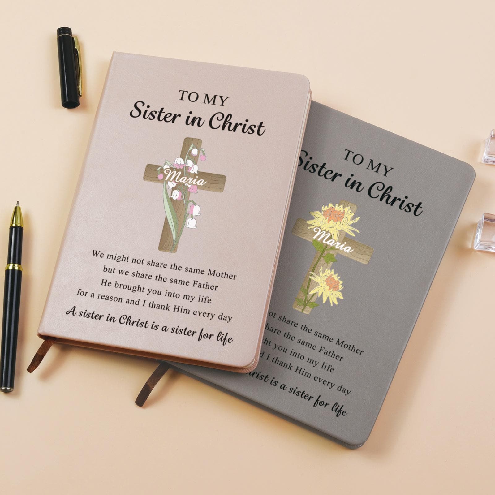 Flower Christian Gifts for Women,Bible Verse Journal,Religious Gifts for Sister in Christ,Best Friend Gift,Birthday Gift,Inspirational Gift