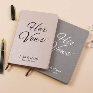 Wedding Vow Book, Personalized Vow Booklets, His Her Vows Book, Bridal Shower Gift, Wedding Vows, Vow Ideas, Engagement Gift for Bride Groom