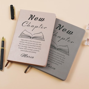 Personalized Leather Journal: Retirement Gift, New Beginnings