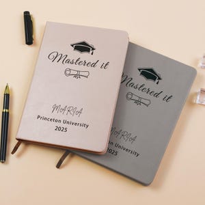 Personalized Graduation Gift, Custom Leather Notebook Gift For Grad, Graduate Gift, Class of 2025, Grad Gifts for Her, Gifts for Him