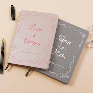 Personalisierter Hochzeitsplaner: Leder Erinnerungsbuch