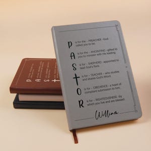 Diario in pelle personalizzato: regalo di ringraziamento per il pastore, diario di preghiera cristiano