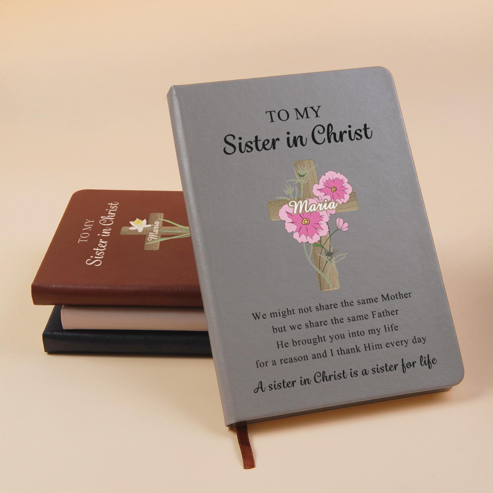 Flower Christian Gifts for Women,Bible Verse Journal,Religious Gifts for Sister in Christ,Best Friend Gift,Birthday Gift,Inspirational Gift