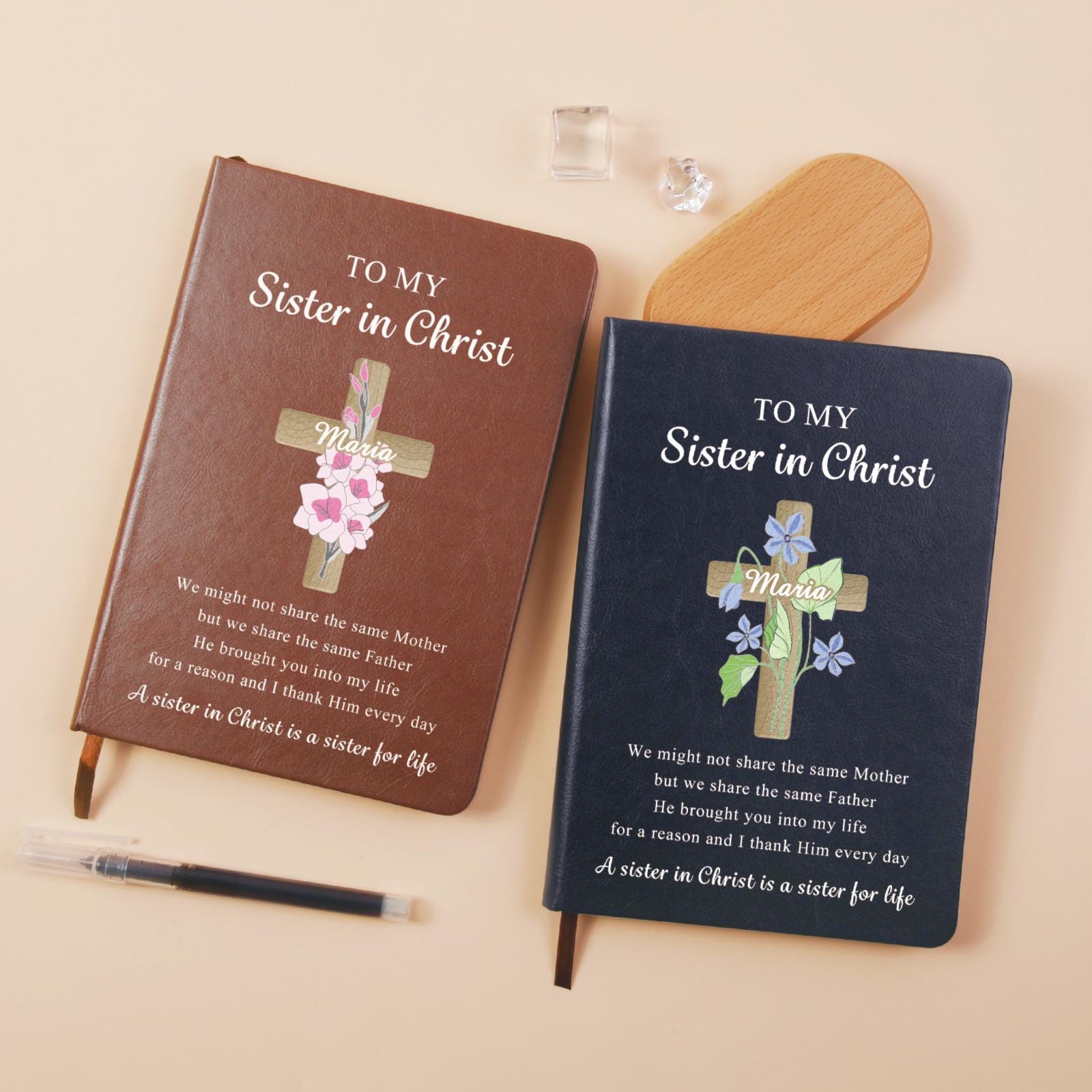 Flower Christian Gifts for Women,Bible Verse Journal,Religious Gifts for Sister in Christ,Best Friend Gift,Birthday Gift,Inspirational Gift