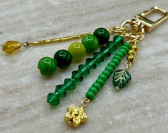 Handmade Beaded Charm Keychain/Bag Charm, Purse Accessory