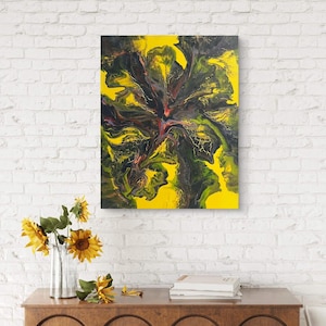 Scarlet Dance - 16x20 Original Acrylic Painting